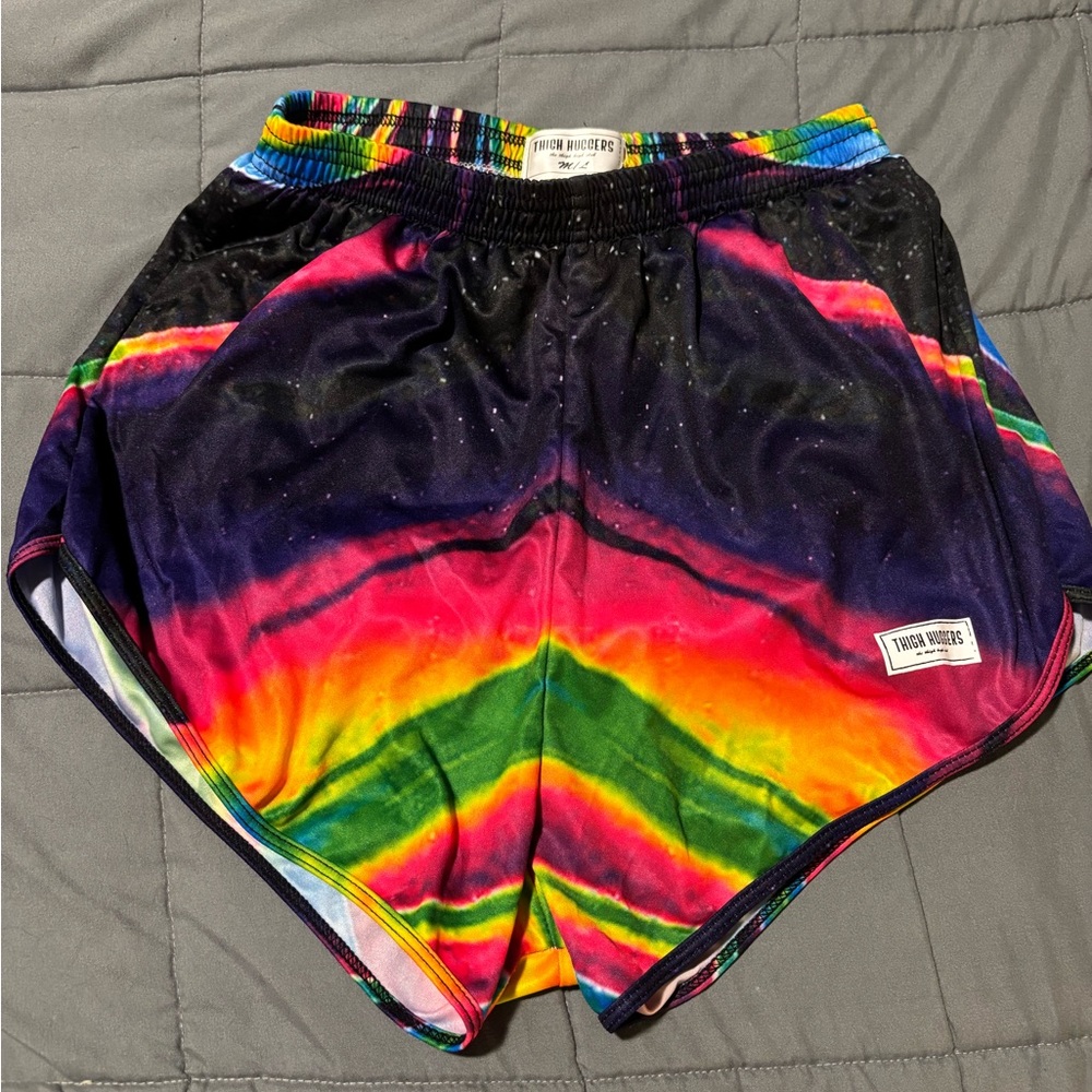 THIGH HUGGERS Mulicolored Athletic Shorts